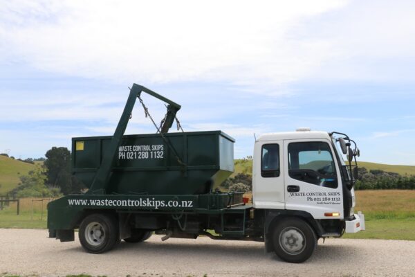 Shop skip bin hire for green waste collection, hardfill disposal and clean fill disposal in Rangiora